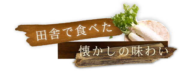 田舎で食べた懐かしの味わい